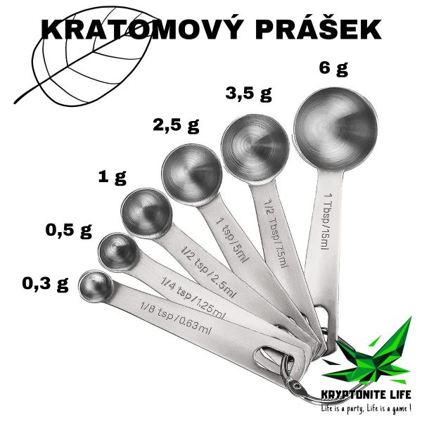 Kovová odměrka na kratom a bylinky Kovová odměrka na kratom a bylinky