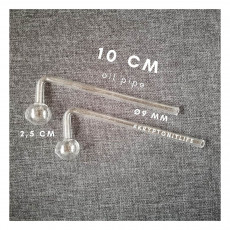 Olejová skleněná fajfka - 10 cm