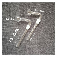 Olejový skleněný adaptér na bong - 13 cm