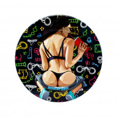 Plechový popelník - Sexy woman