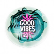 Plechový popelník - Good Vibes