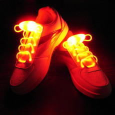 LED svíticí tkaničky do bot - Oranžová