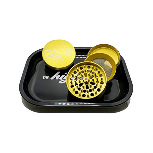 SLX Drtička Aluminium Non Sticky - Zlatá - 4 části - 62mm SLX Drtička Aluminium Non Sticky - Zlatá - 4 části - 62mm