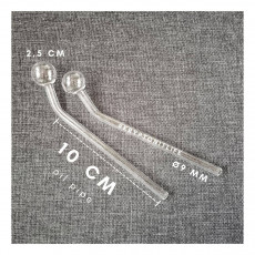 Olejová skleněná fajfka - 10 cm