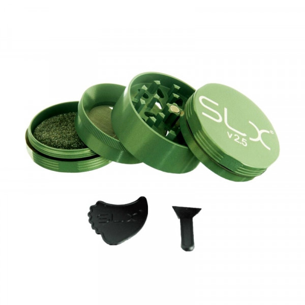 SLX Drtička Aluminium Non Sticky - Zelená - 4 části - 62mm SLX Drtička Aluminium Non Sticky - Zelená - 4 části - 62mm