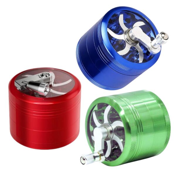 Kovová drtička s klikou - 4 části - 60 mm Kovová drtička s klikou - 4 části - 60 mm