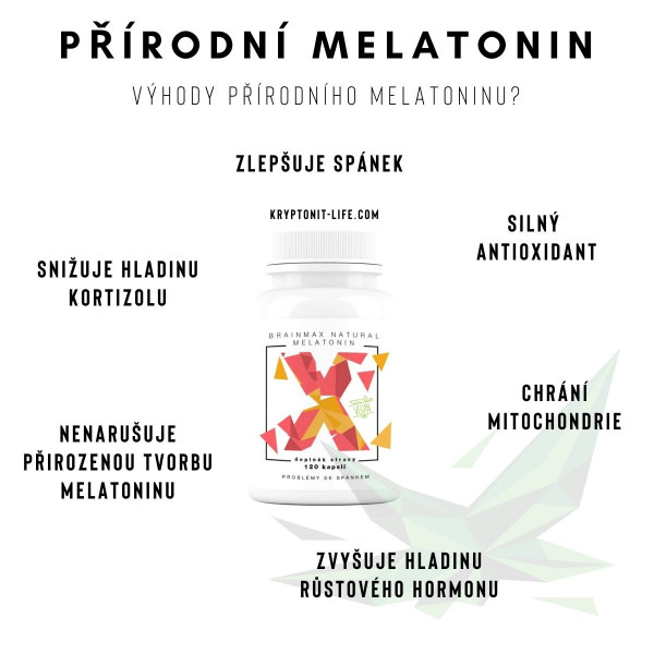BrainMax - Natural Melatonin - 120 kapslí - Přírodní forma Melatoninu BrainMax - Natural Melatonin - 120 kapslí - Přírodní forma Melatoninu