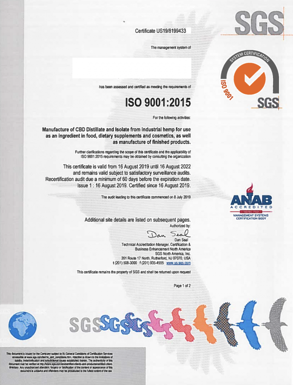 CBD GMP Grade Isolate 99% Pure CBD GMP Grade Isolate 99% Pure