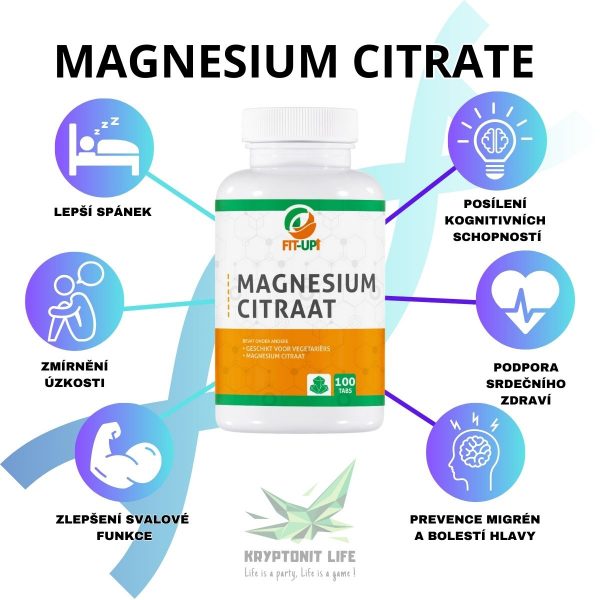 Magnesium Citrate | 100 Tabs - Fit-Up Magnesium Citrate | 100 Tabs - Fit-Up