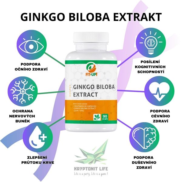 Ginkgo biloba extrakt | 90 Caps - Fit-Up Ginkgo biloba extrakt | 90 Caps - Fit-Up