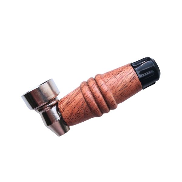 Kovová šlukovka zalomená s dřevěným úchytem Kovová šlukovka zalomená s dřevěným úchytem