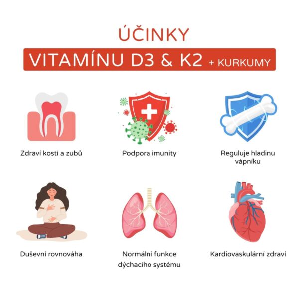 Vitamin D3 & K2 | D3 5000 IU / K2 150 mcg BrainMax | 100 rostlinných kapslí Vitamin D3 & K2 | D3 5000 IU / K2 150 mcg BrainMax | 100 rostlinných kapslí